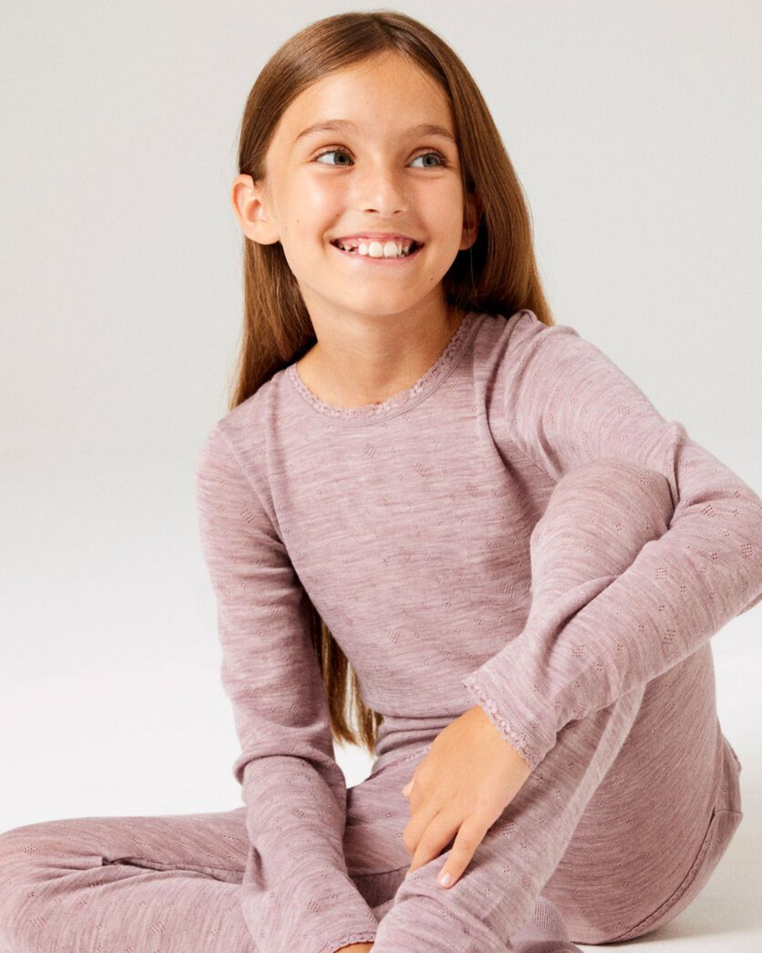 Nkfwang Wool Needle Ls Top Solid