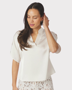 Anelle Heavy Sateen Blouse