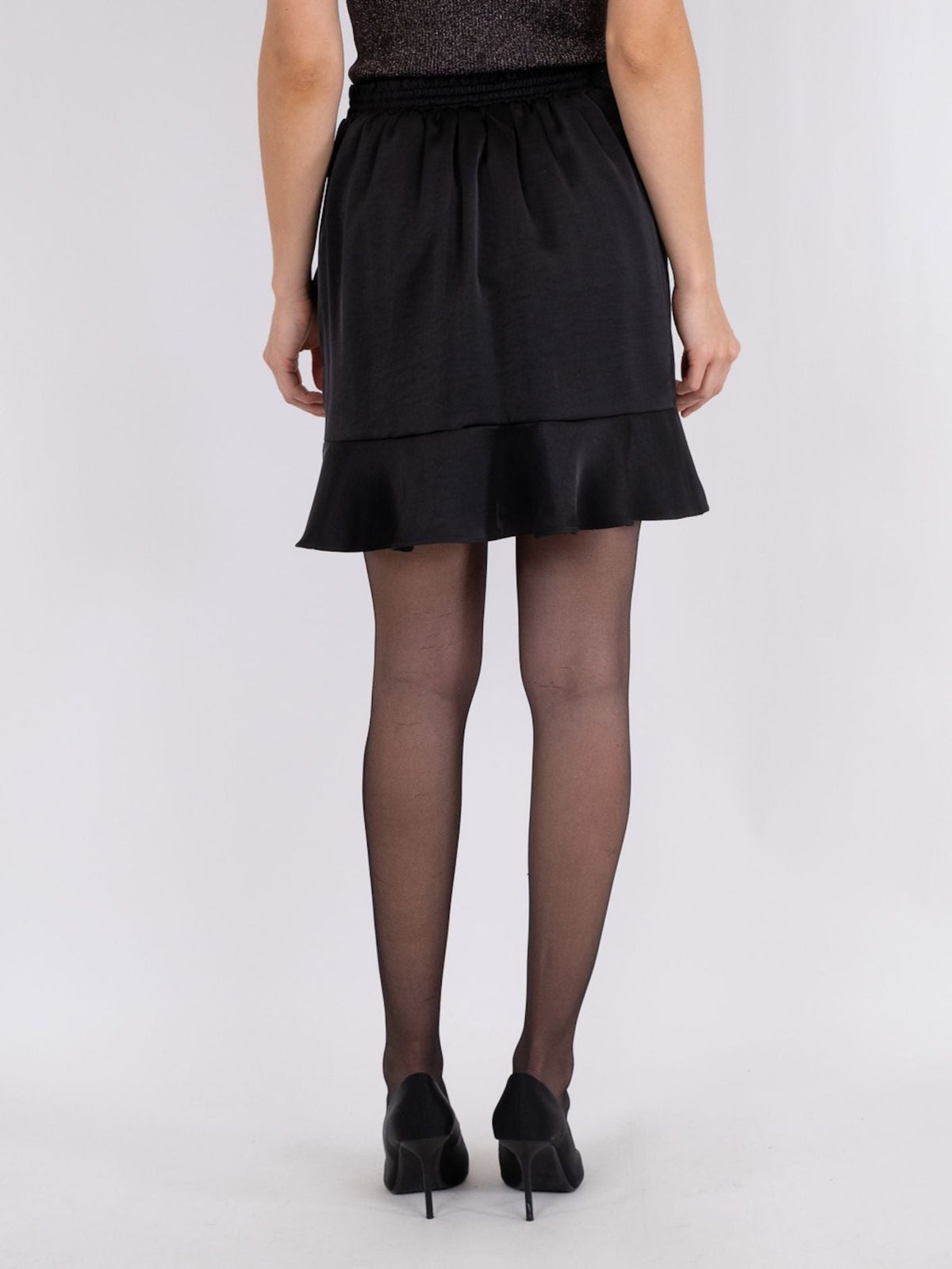 Bekka Heavy Sateen Skirt-Skjørt-Neo Noir-Aandahls