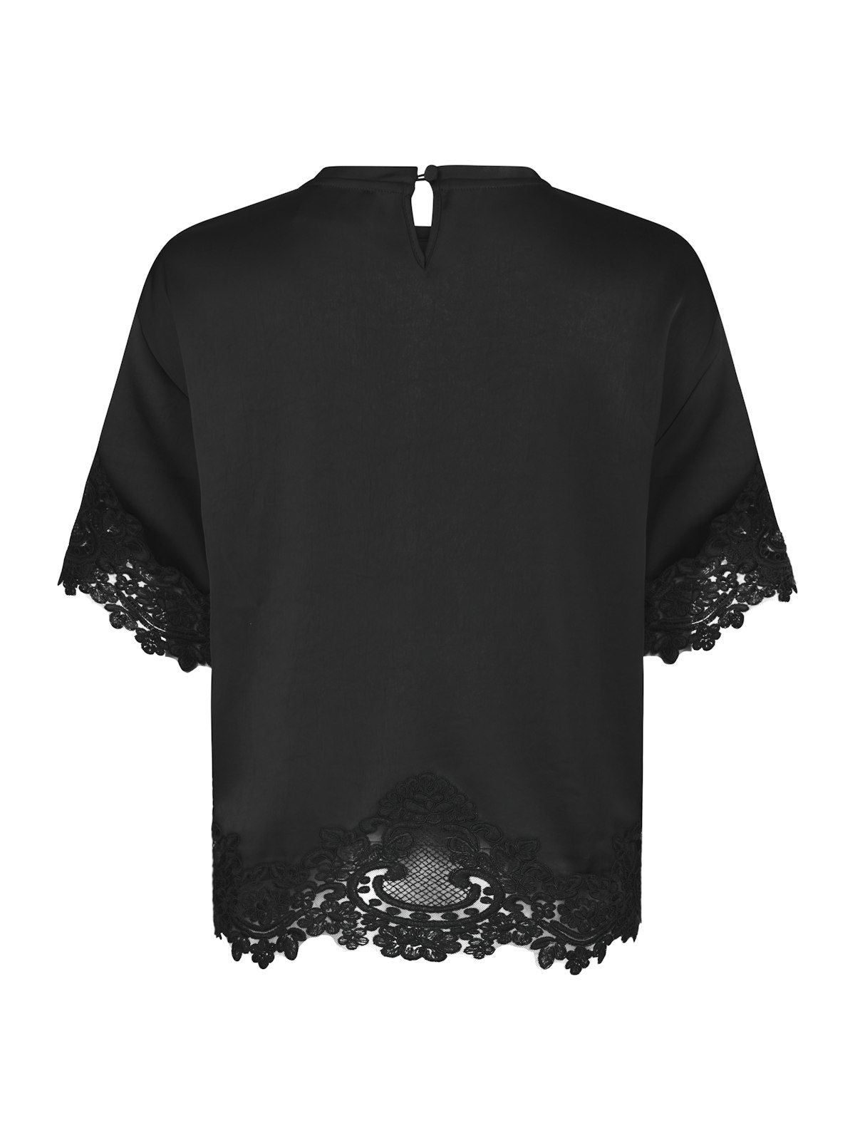 Elle Heavy Sateen Lace Top
