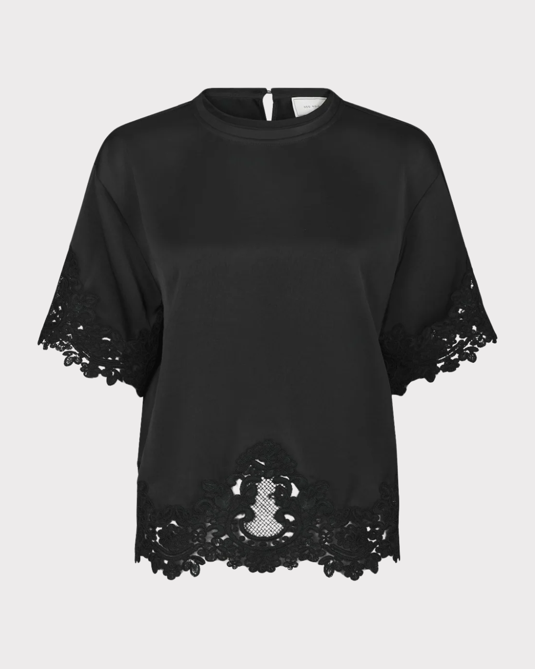 Elle Heavy Sateen Lace Top