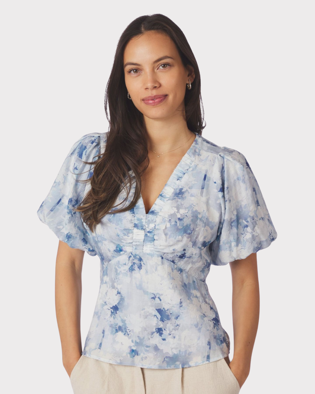 Irina Floral Fusion Blouse-Overdel-Neo Noir-Aandahls