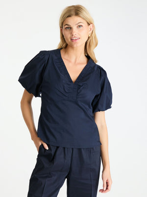 Irina poplin blouse