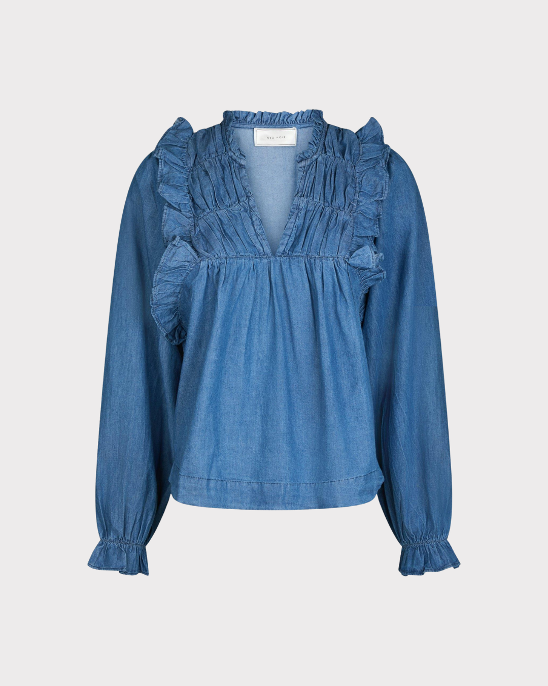 Janis Denim blouse-Overdel-Neo Noir-Aandahls