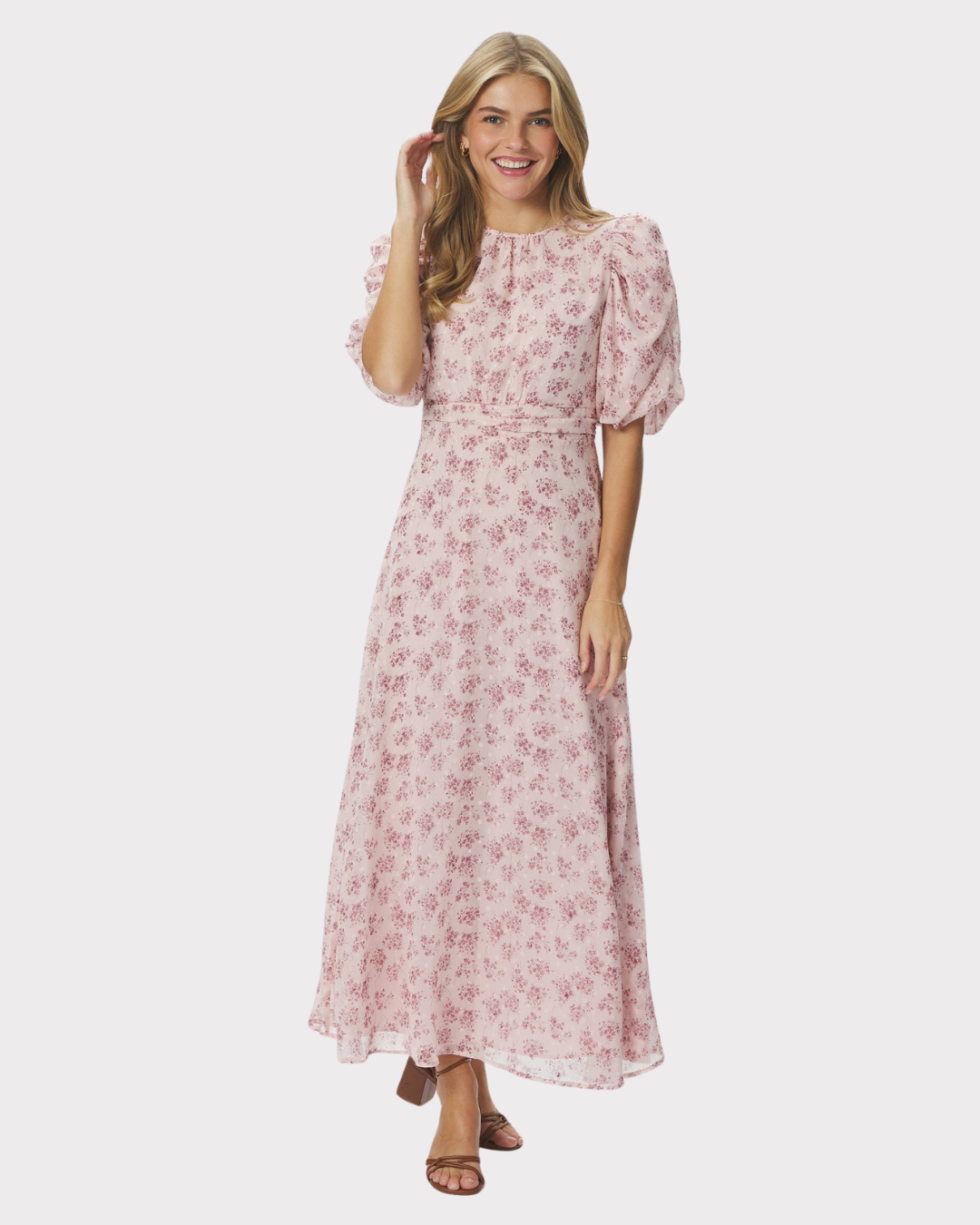 Kikka Chiffon Flower Dress-Kjole-Neo Noir-Aandahls