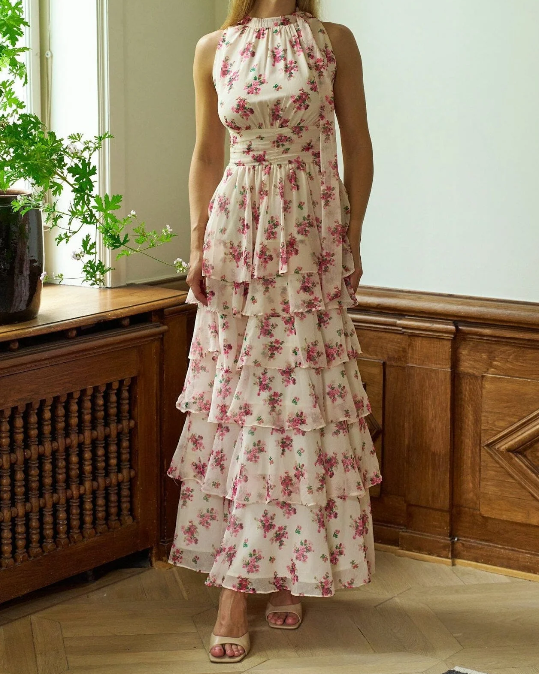 Marli Amazing Chiffon Rose Dress