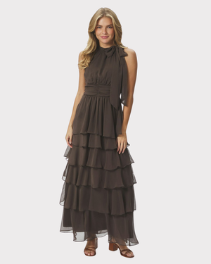Marli Solid Chiffon Dress-Kjole-Neo Noir-Aandahls