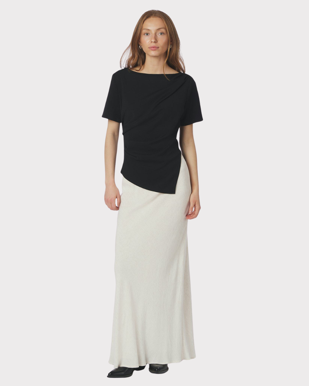 Rasmine Soft Blouse-T-shirt-Neo Noir-Aandahls