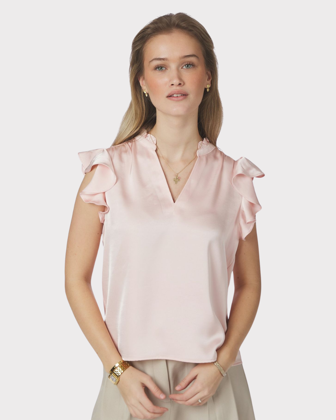 Stella Heavy Sateen Blouse-Overdel-Neo Noir-Aandahls