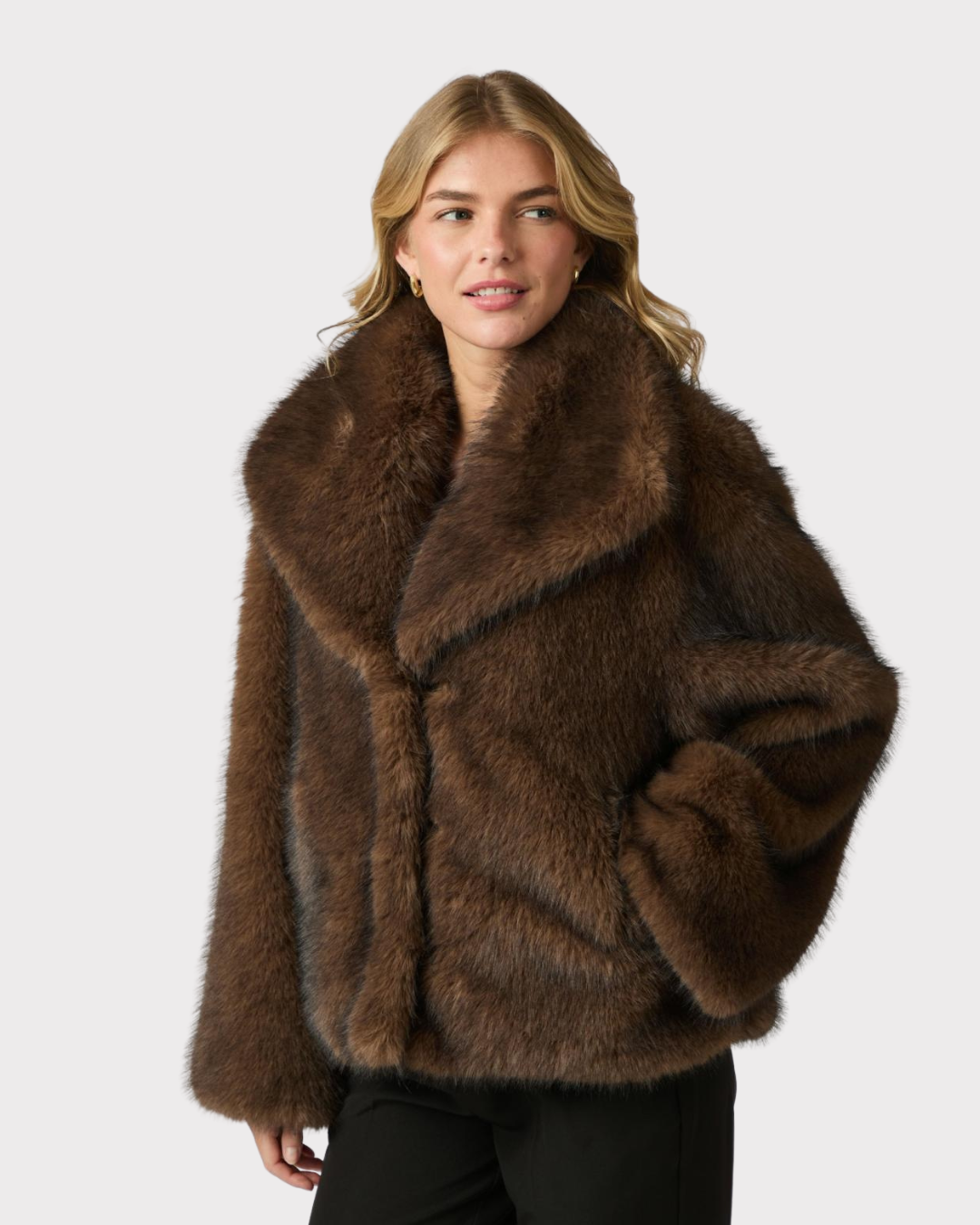 Stephanie Faux Fur-Ytterjakker-Neo Noir-Aandahls