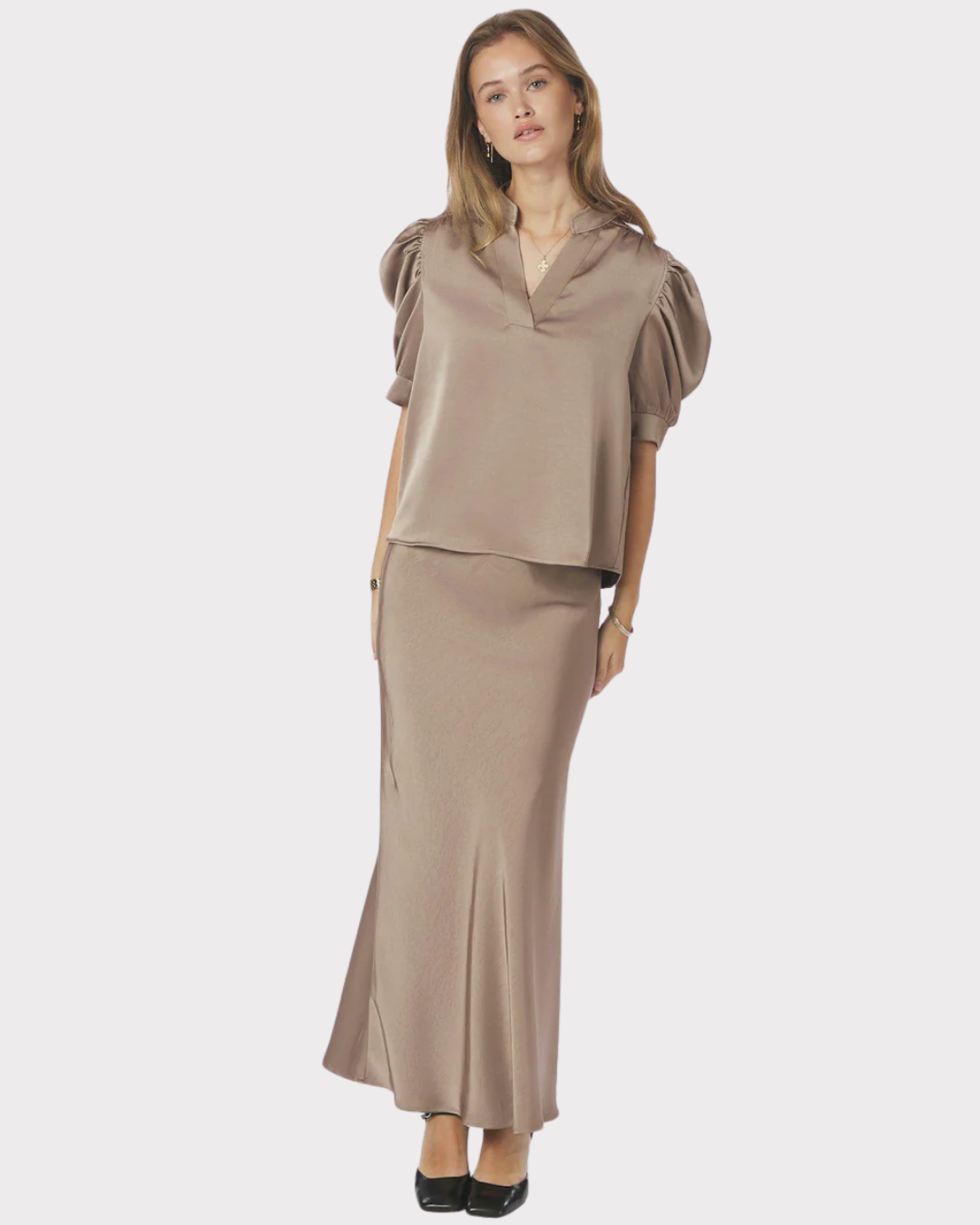 Vicky Heavy Sateen Skirt