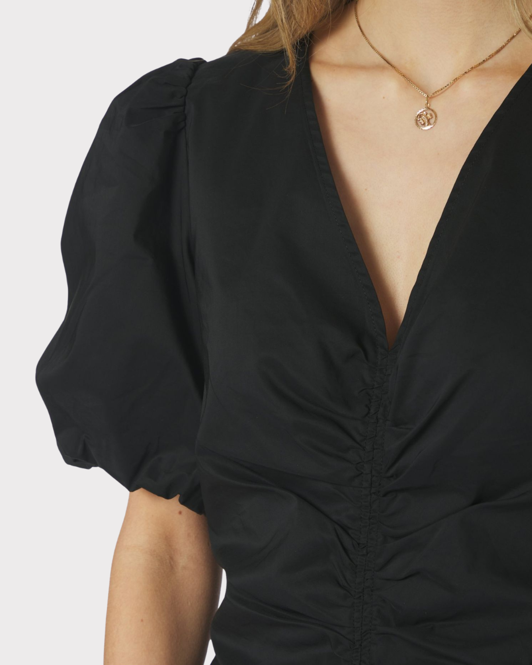Zaria Poplin Blouse-Overdel-Neo Noir-Aandahls