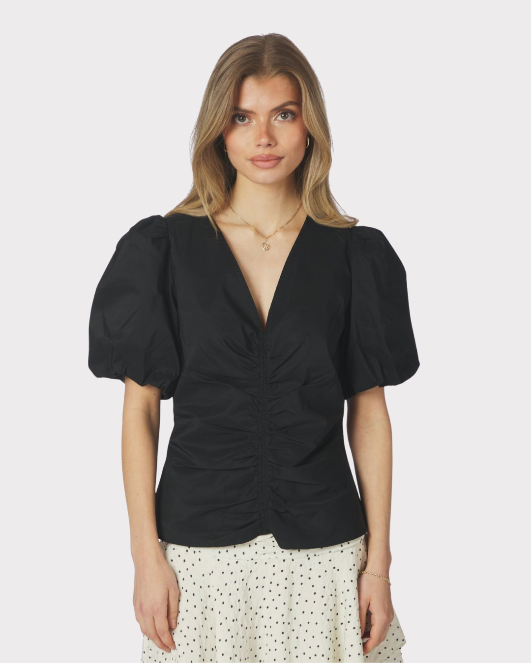 Zaria Poplin Blouse-Overdel-Neo Noir-Aandahls
