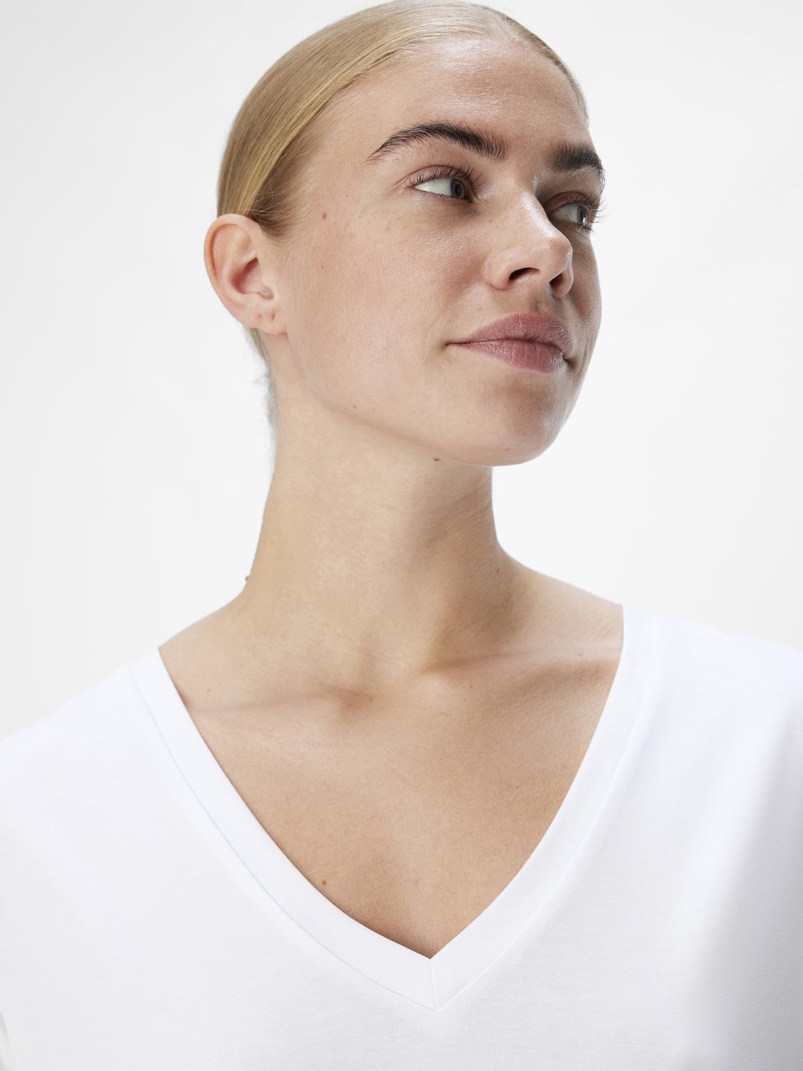 ObjAnnie Re S/S V-Neck Top Noos-Overdel-Object Collectors Item-Aandahls