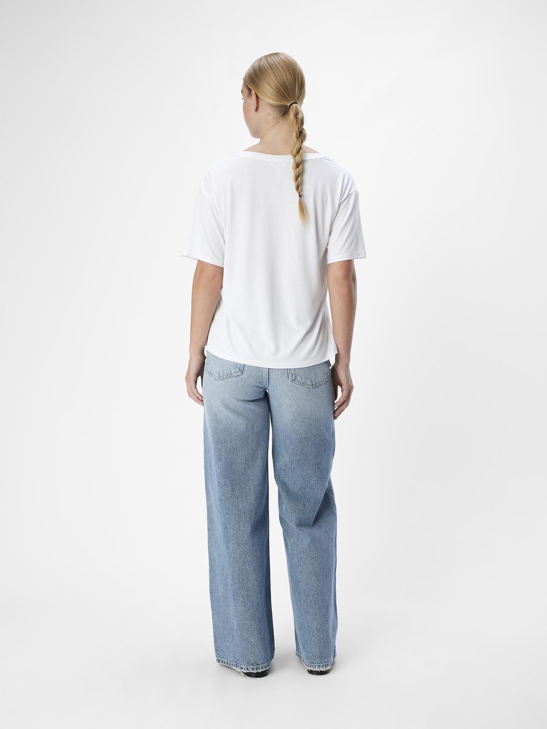 ObjAnnie Re S/S V-Neck Top Noos-Overdel-Object Collectors Item-Aandahls