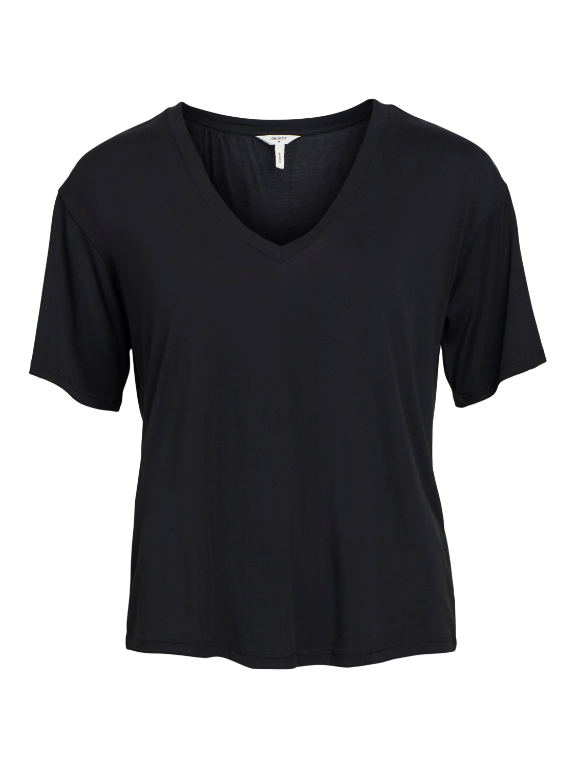 ObjAnnie Re S/S V-neck Top Noos-Overdel-Object Collectors Item-Aandahls