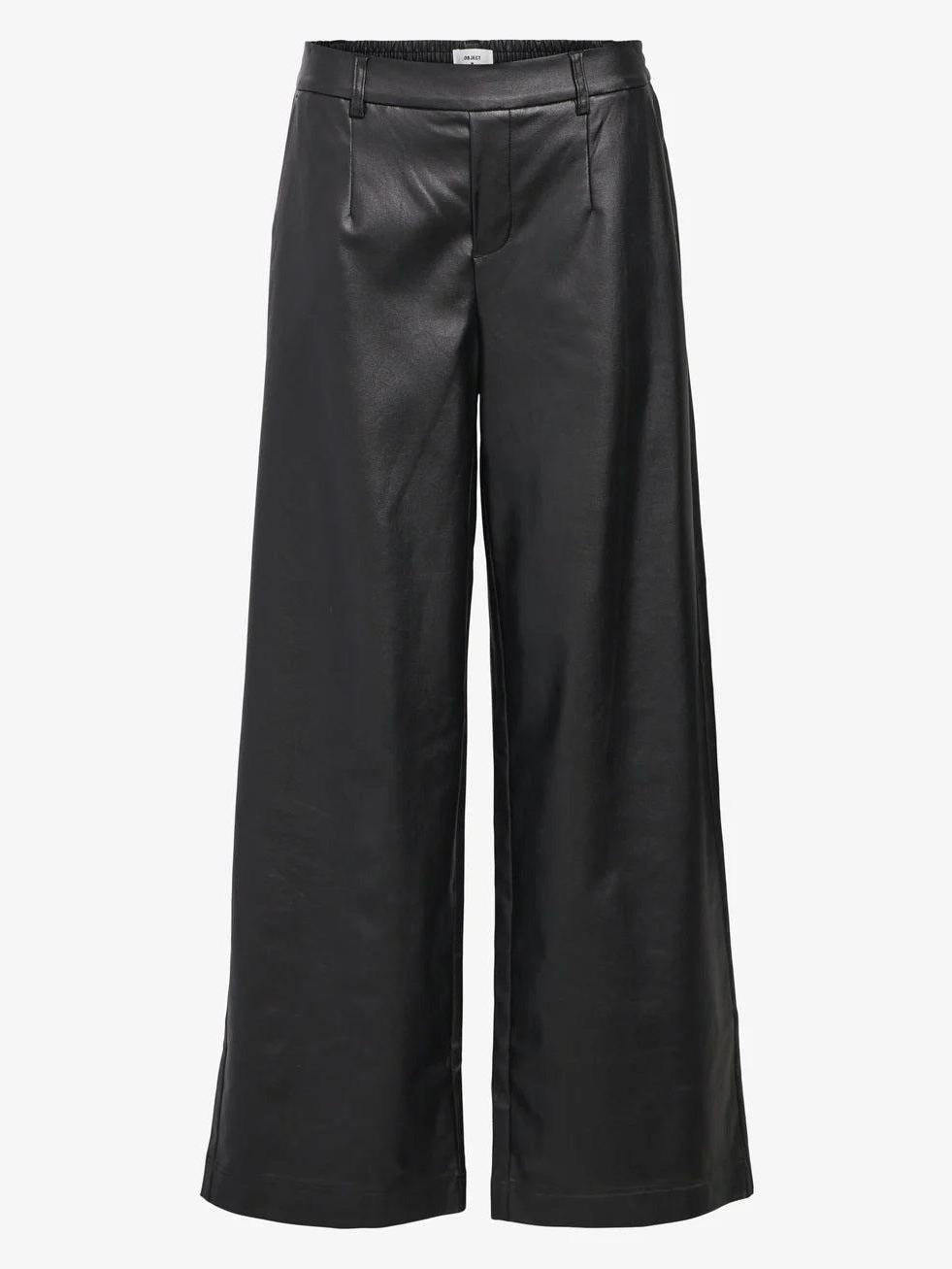 ObjMelba Lisa Wide Coated Pant 135 Div-Bukse-Object Collectors Item-Aandahls