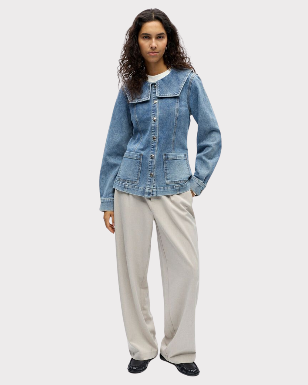 Objivy L/s Re Denim Shirt 143-Skjorte-OBJECT-Aandahls