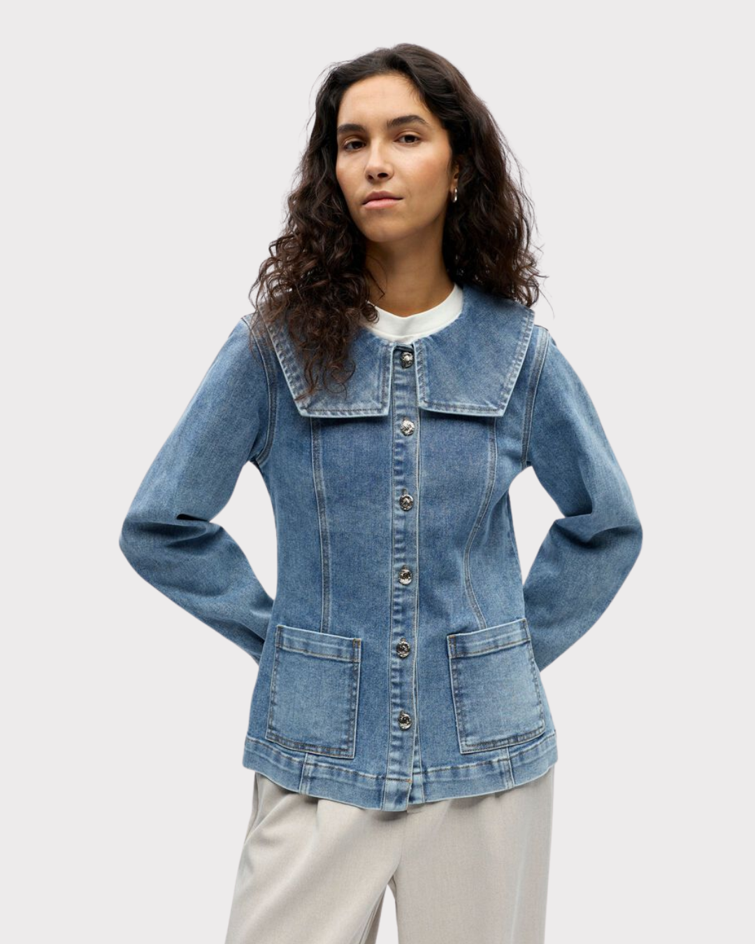 Objivy L/s Re Denim Shirt 143-Skjorte-OBJECT-Aandahls