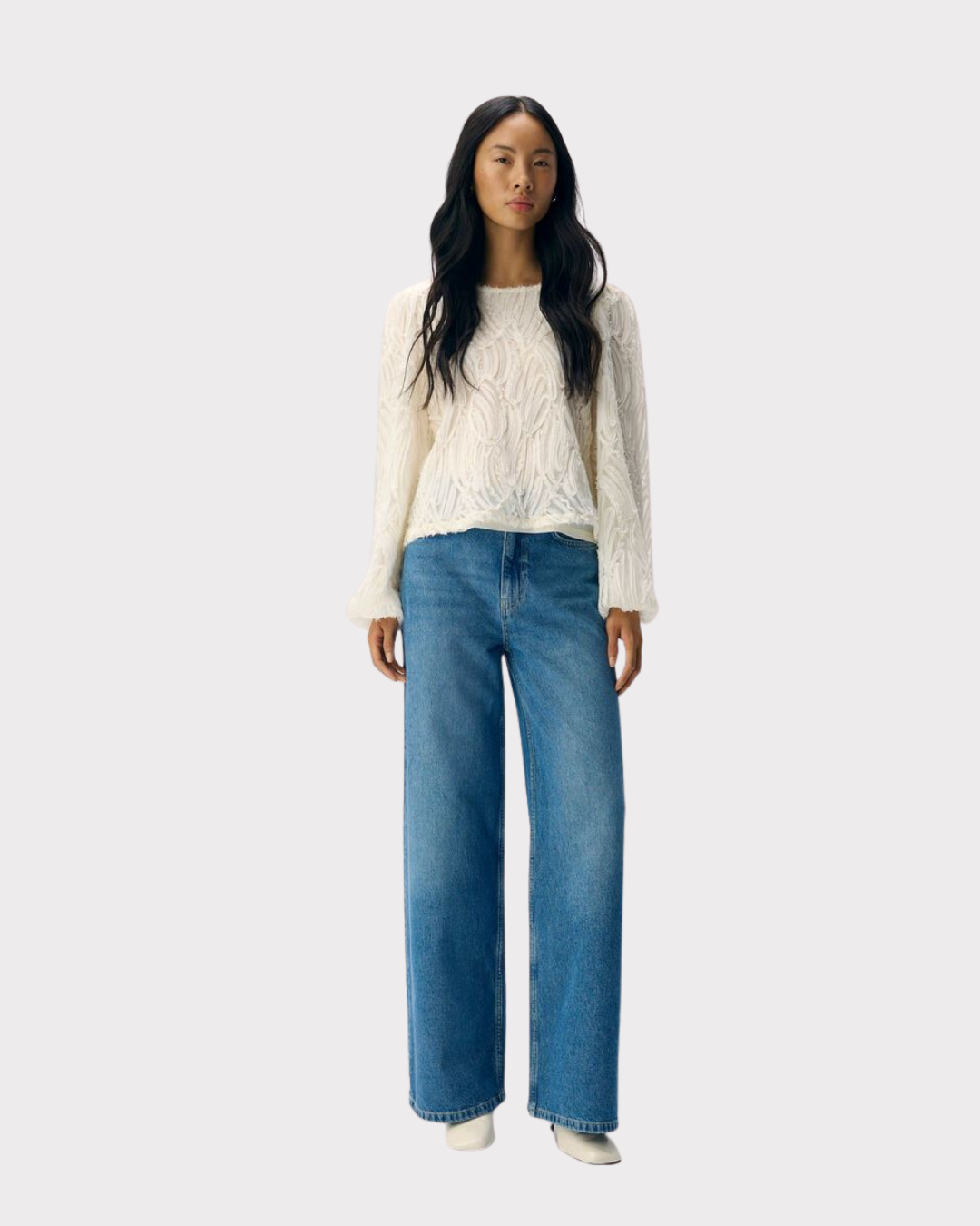 Objlucie L/s Re O-Neck Top Noos-T-shirt-OBJECT-Aandahls