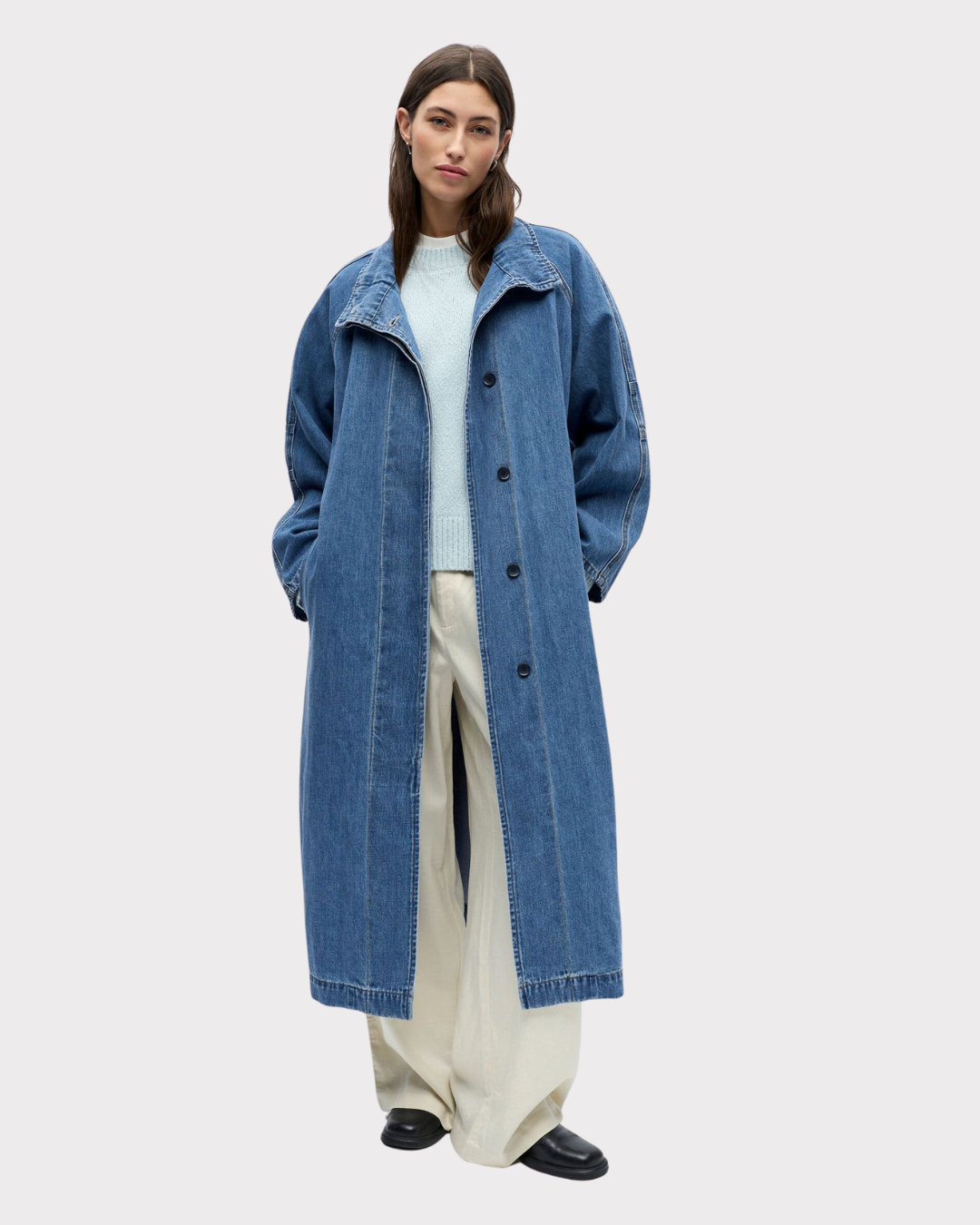 Objtrinna L/s Denim Trenchcoat Noos-Yttertøy-OBJECT-Aandahls