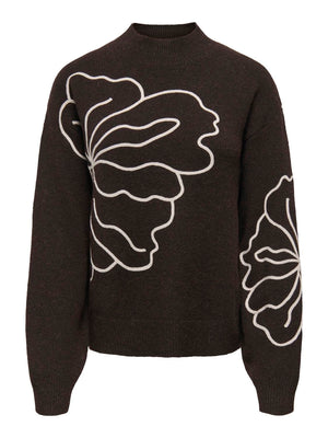 Jdyjella L/s Flower Pullover Knt Noos