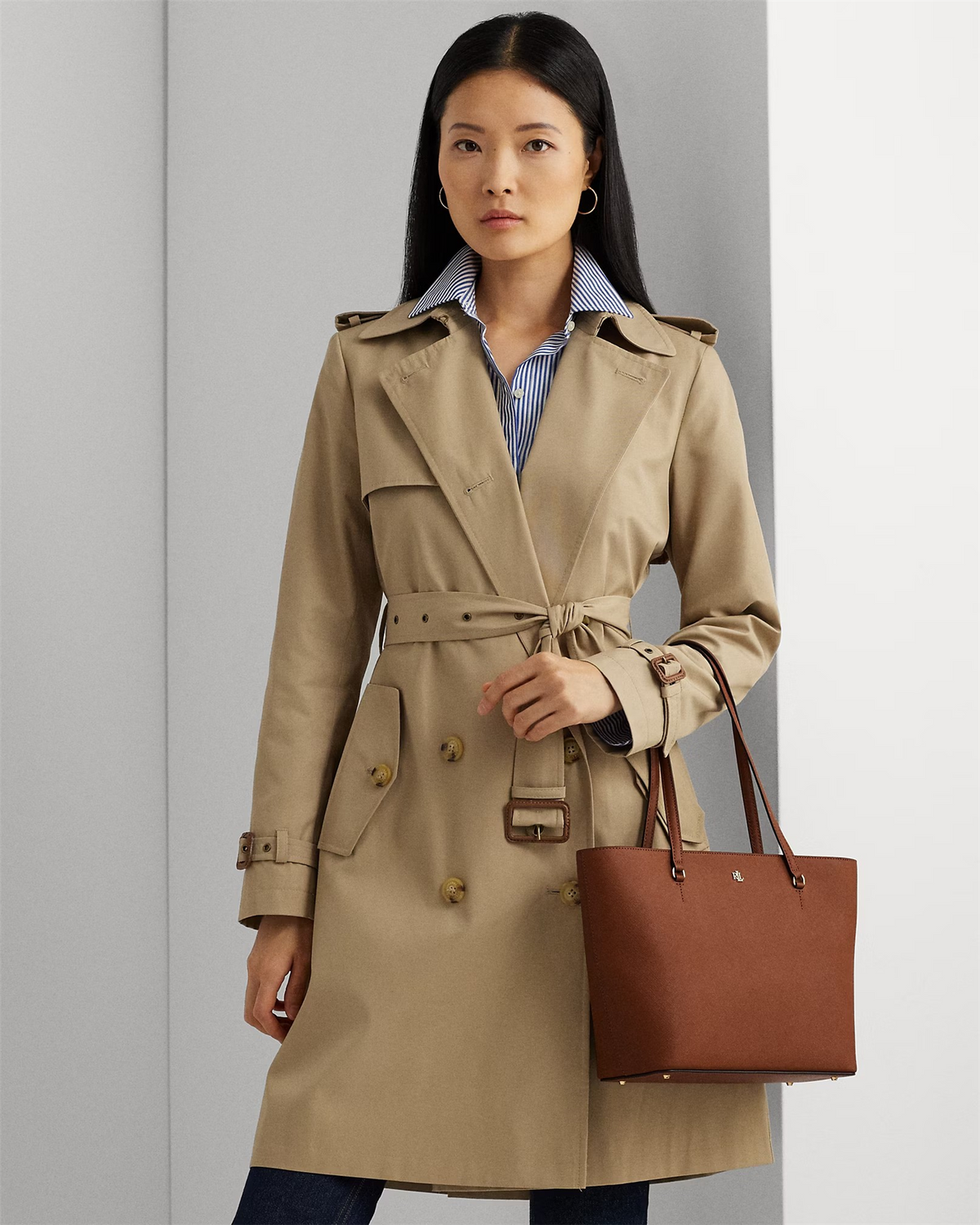Crosshatch leather karly tote-Veske-Ralph Lauren-Aandahls
