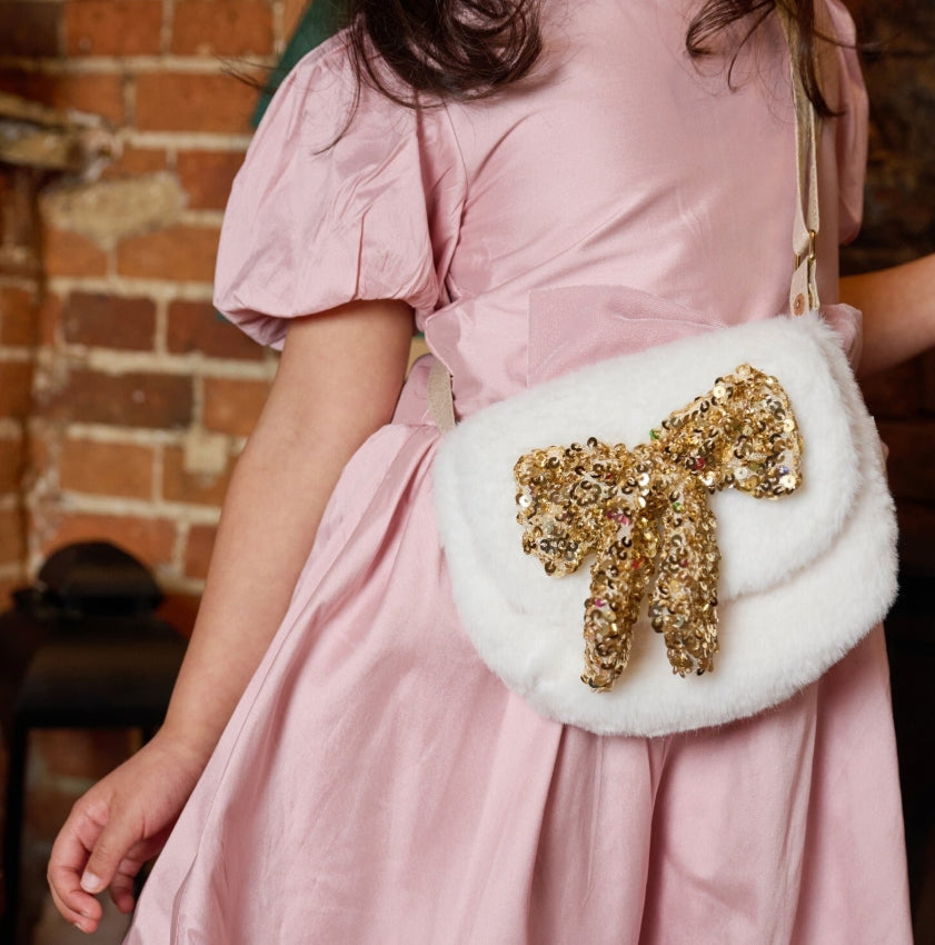Sequin Bow Fluffy Bow