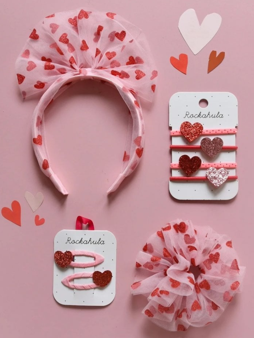 Sweet Hearts Tulle Scrunchie-Hårpynt-Rockahula-Aandahls