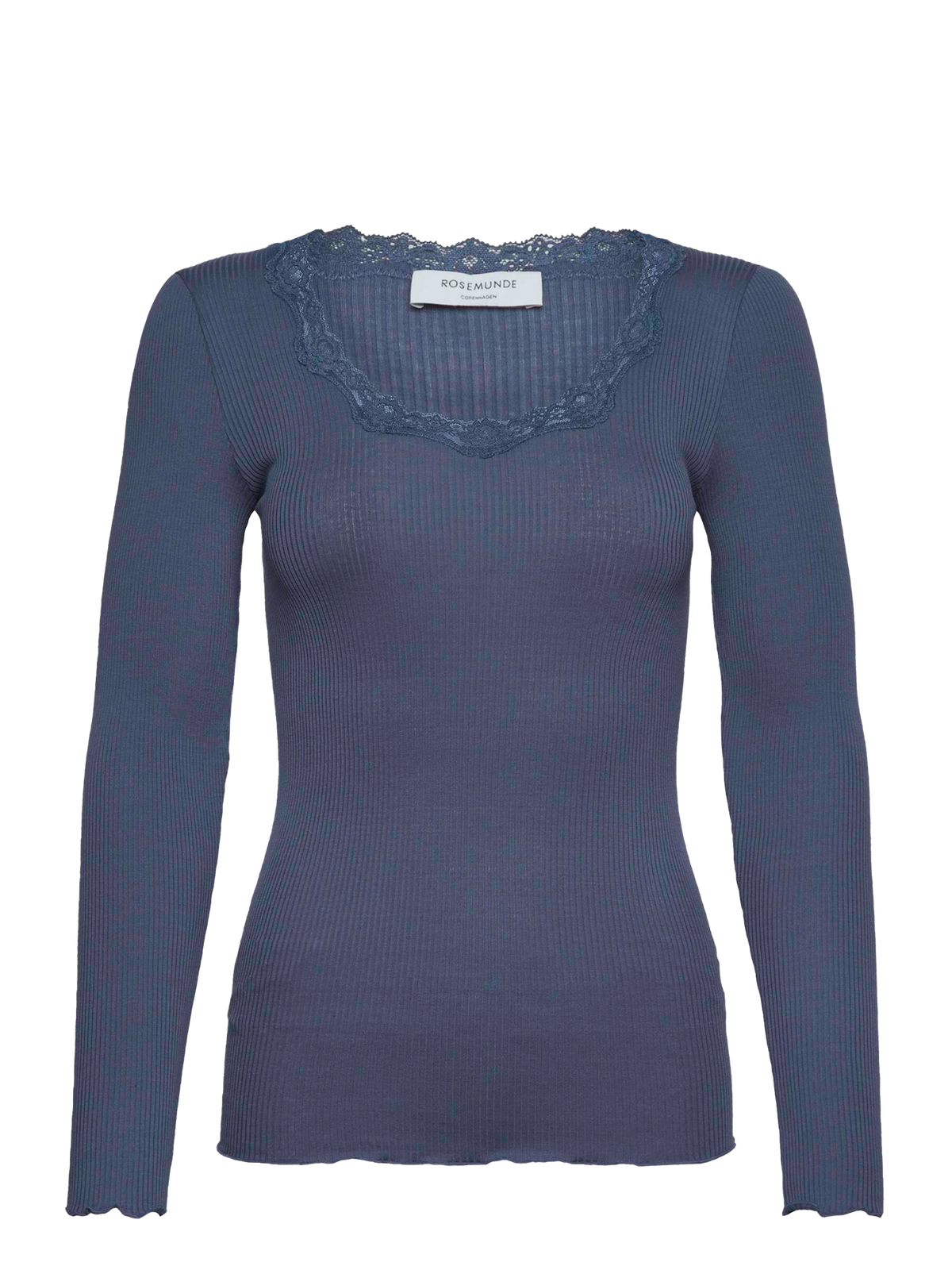 Silk t-shirt w/lace-Overdel-Rosemunde-Aandahls
