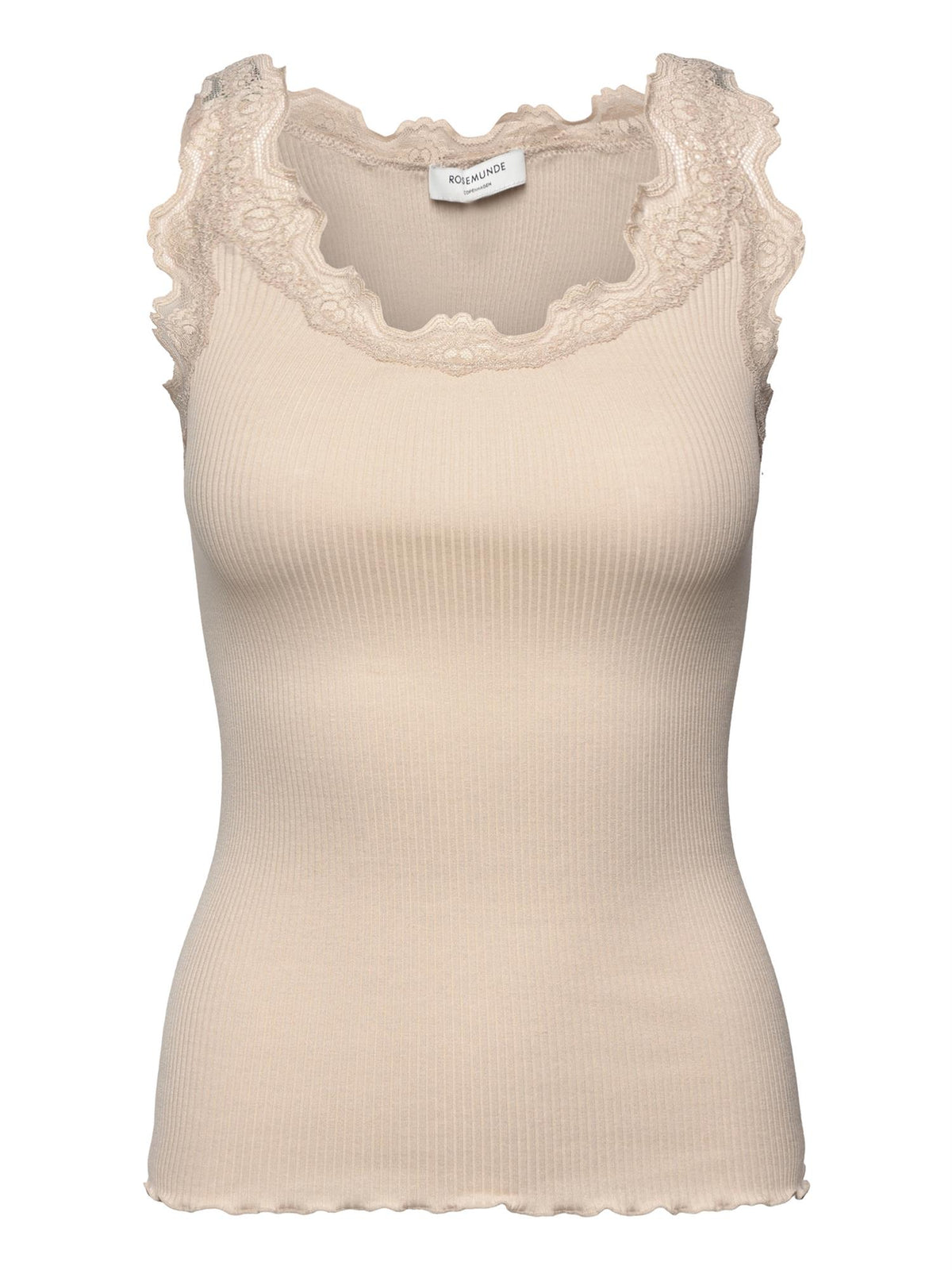 Silk top w/lace-Singlet-Rosemunde-Aandahls