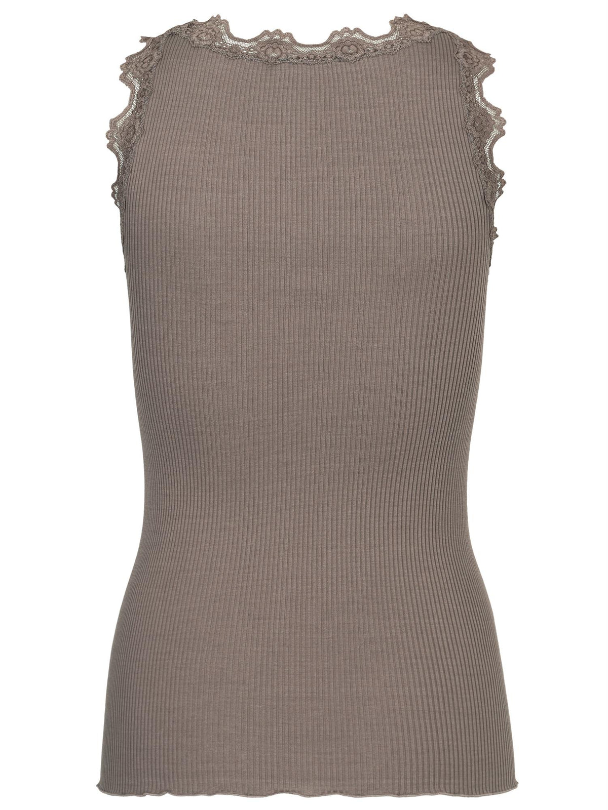 Silk top w/lace-Singlet-Rosemunde-Aandahls