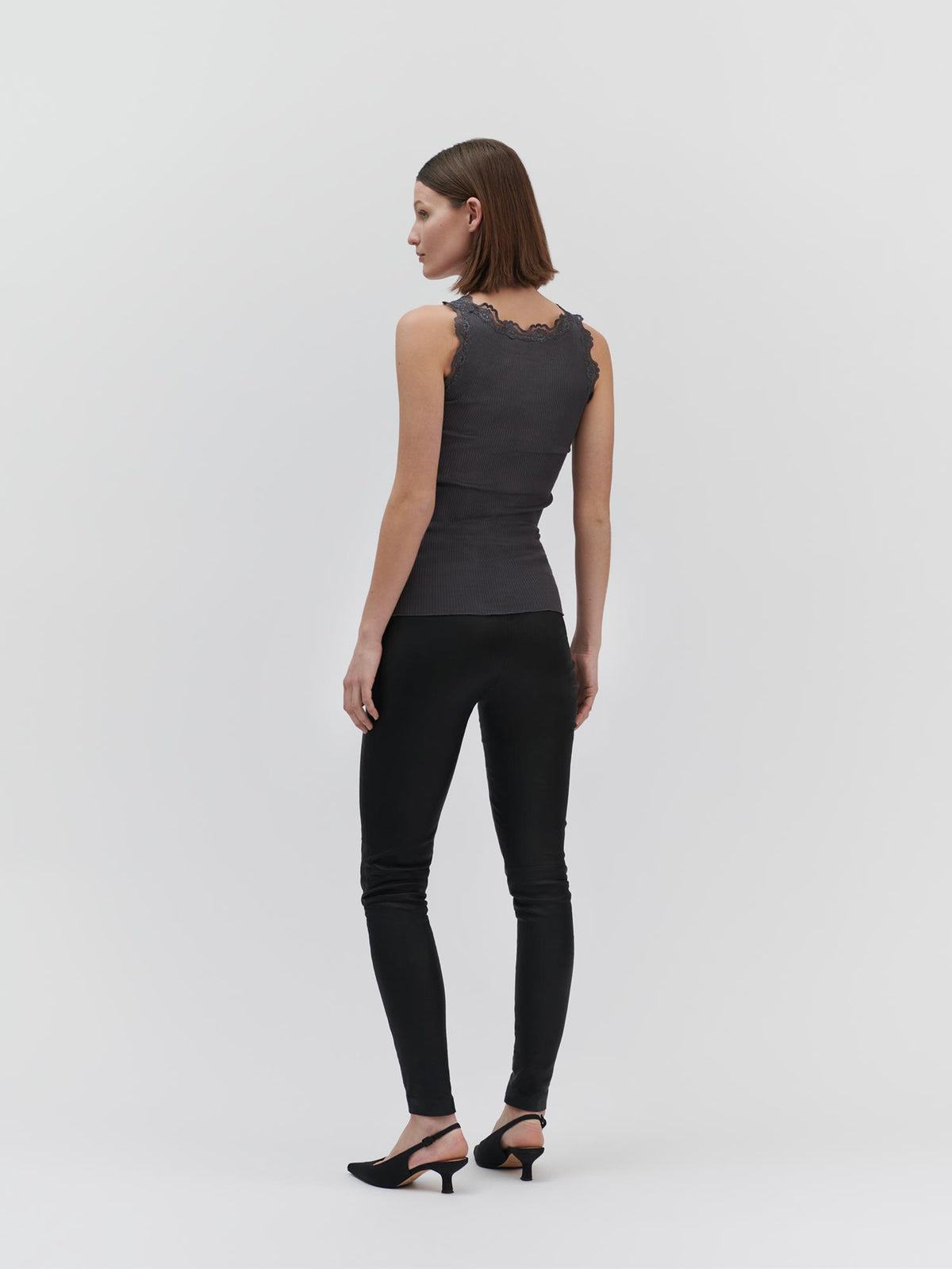 Silk top w/lace-Singlet-Rosemunde-Aandahls
