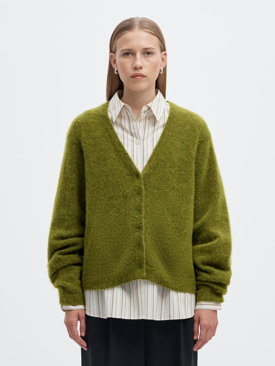 Lulu Brushed V-Neck Cardigan Noos