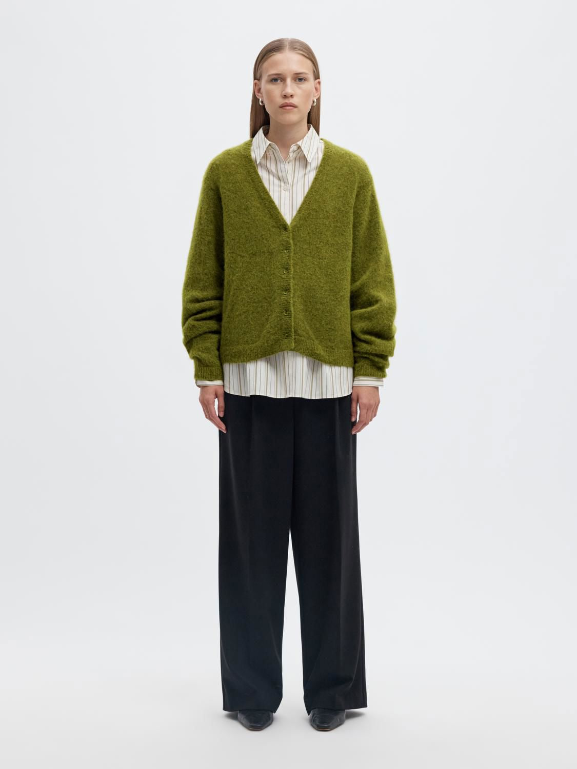 Lulu Brushed V-Neck Cardigan Noos