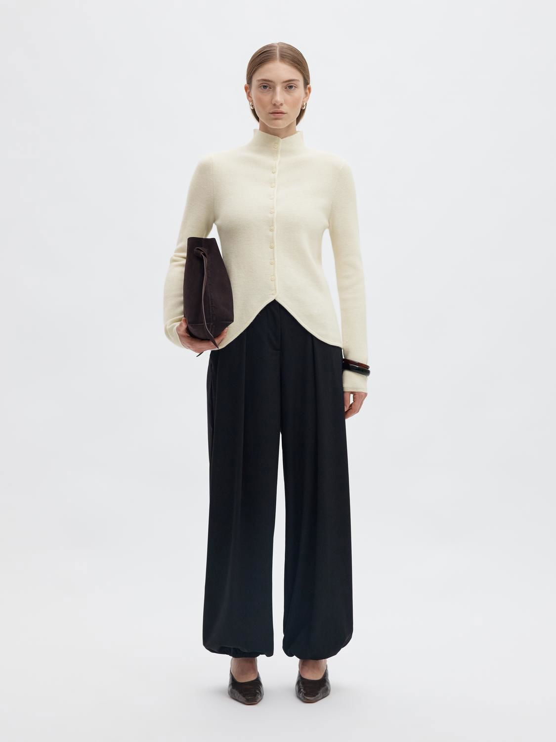 Petra LS High Neck Cardigan