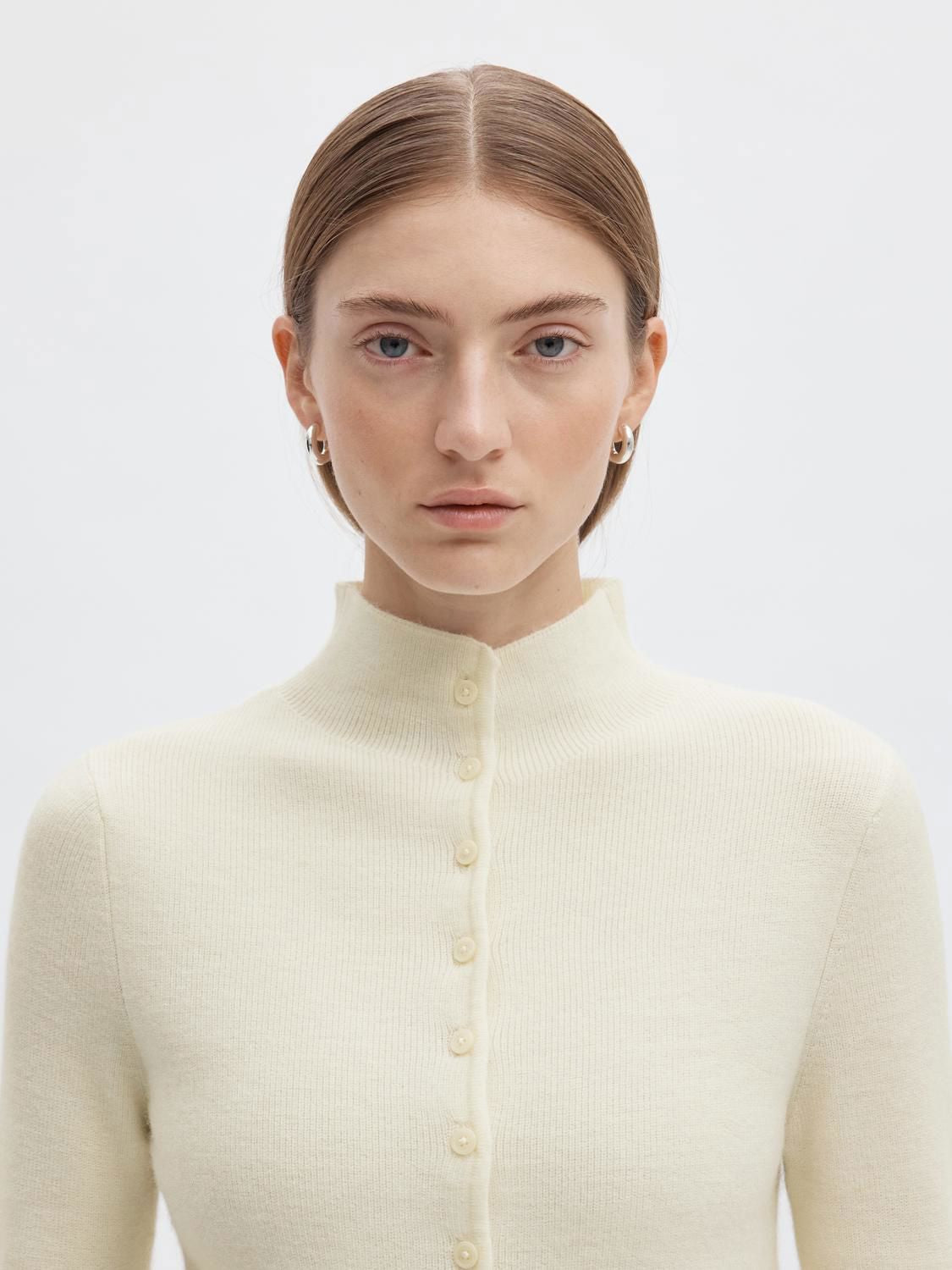 Petra LS High Neck Cardigan