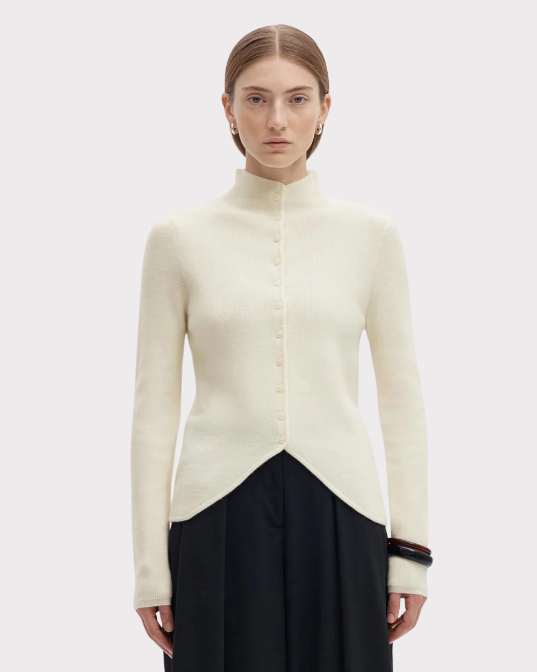 Petra LS High Neck Cardigan