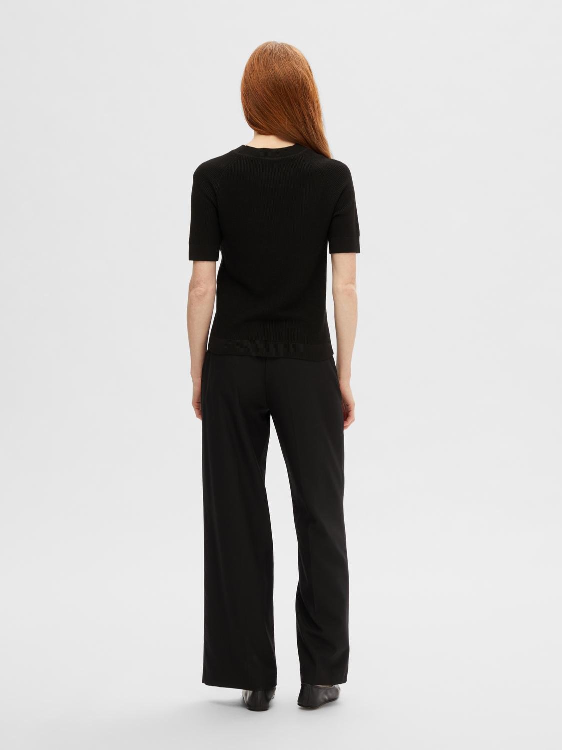 SLFelinna NEW SS KNIT TOP NOOS-Strikk-Selected Femme-Aandahls