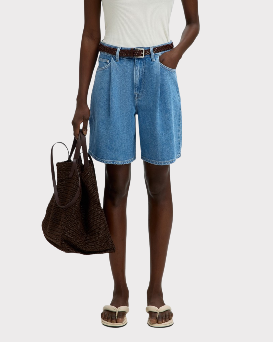 Slfwide Merle-Kori Hw Denim Shorts