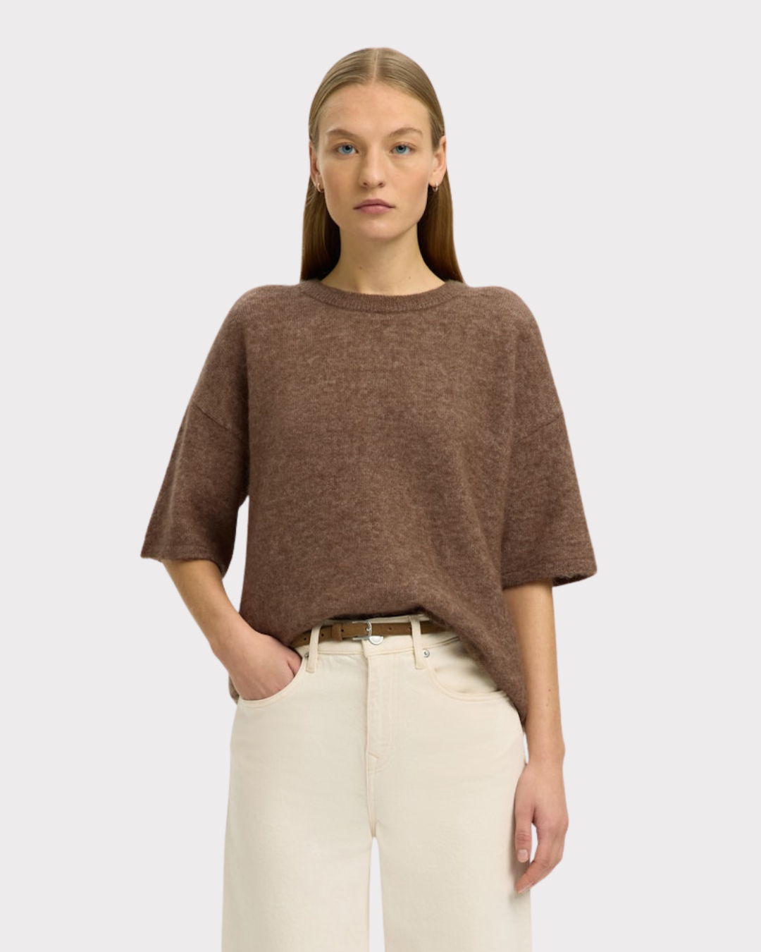 Slwlulu 2/4 Knit O-Neck Noos-Genser-Selected Femme-Aandahls