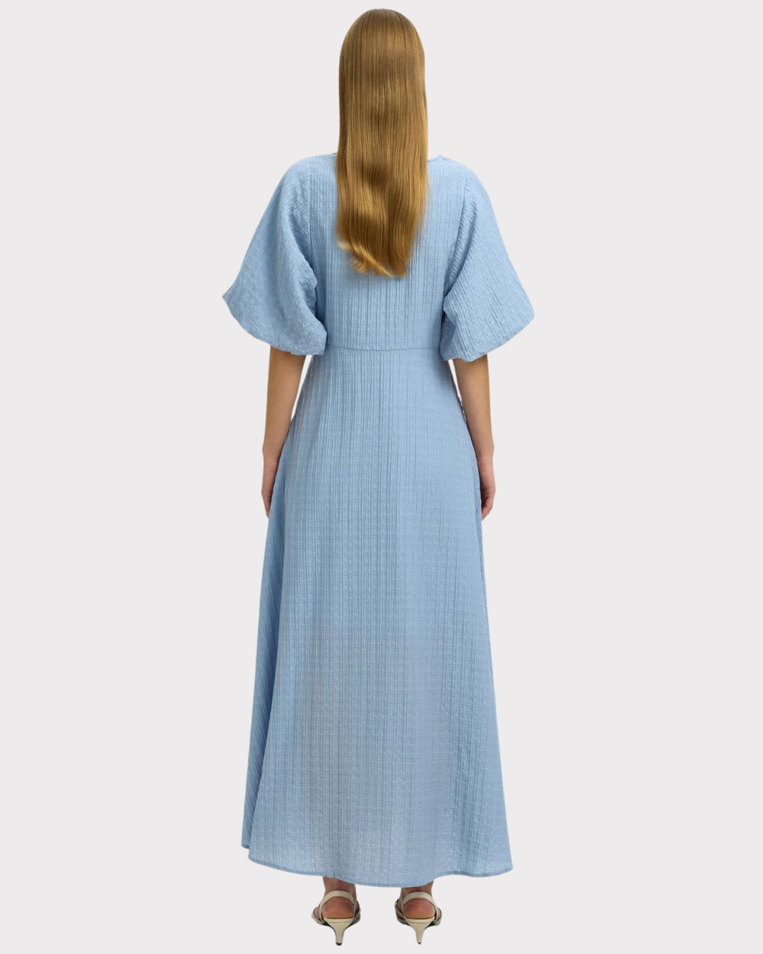 Slwmaddie Ss Closed Back Midi Dress Noos-Kjole-Selected Femme-Aandahls
