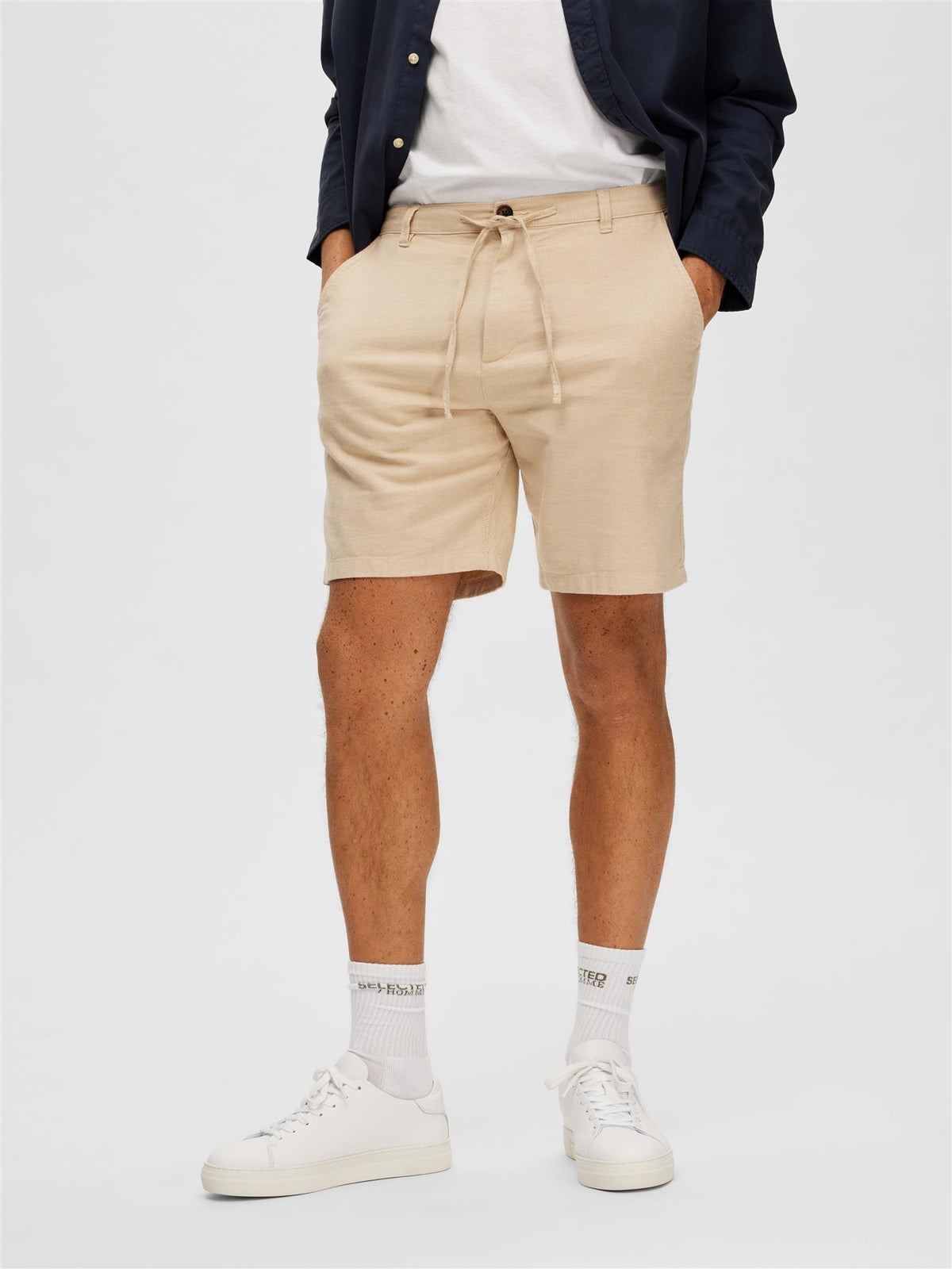 Regular-Brody Linen Shorts Noos-Shorts-Selected Homme-Aandahls