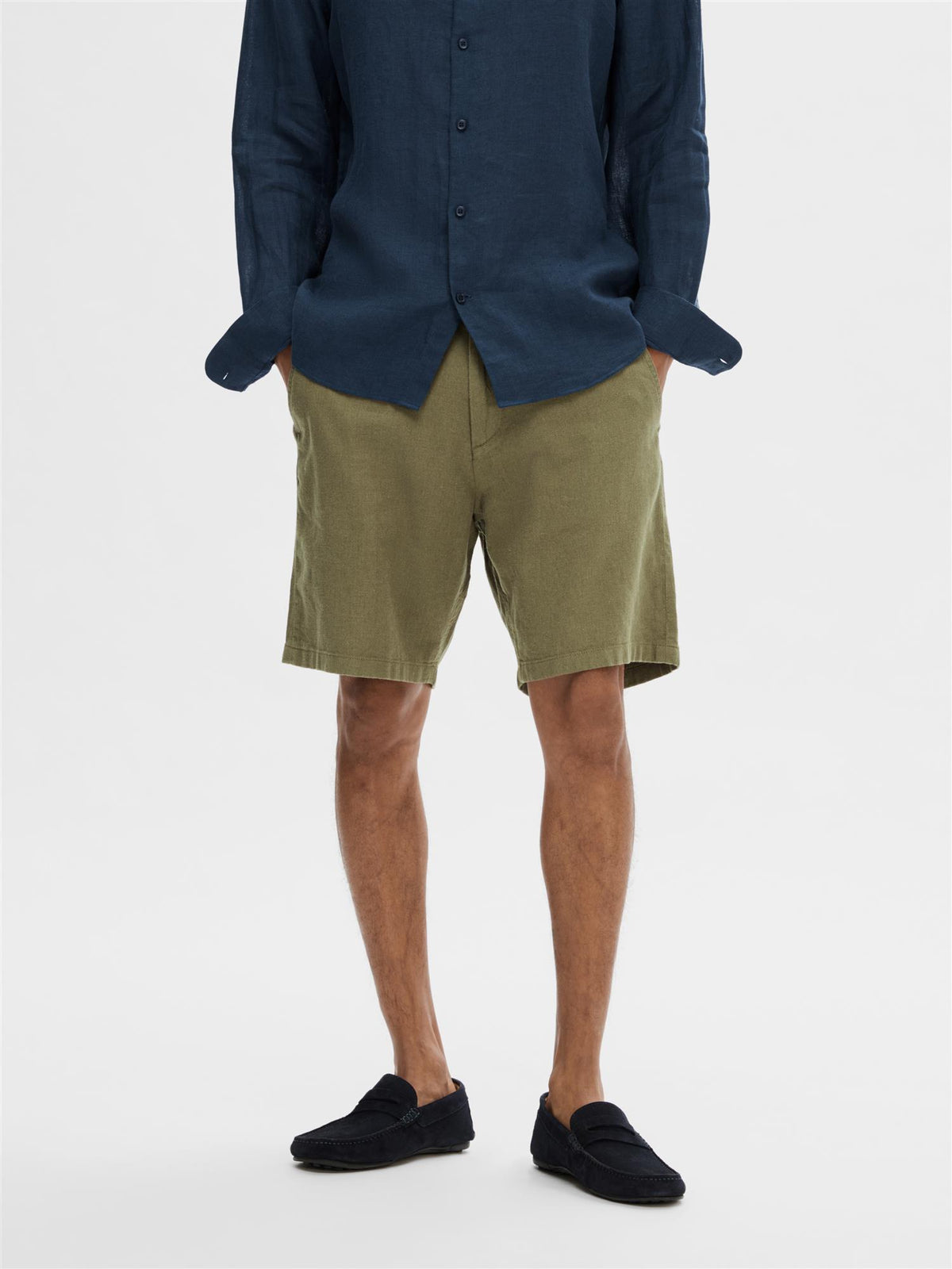 Regular-Brody Linen Shorts Noos-Shorts-Selected Homme-Aandahls