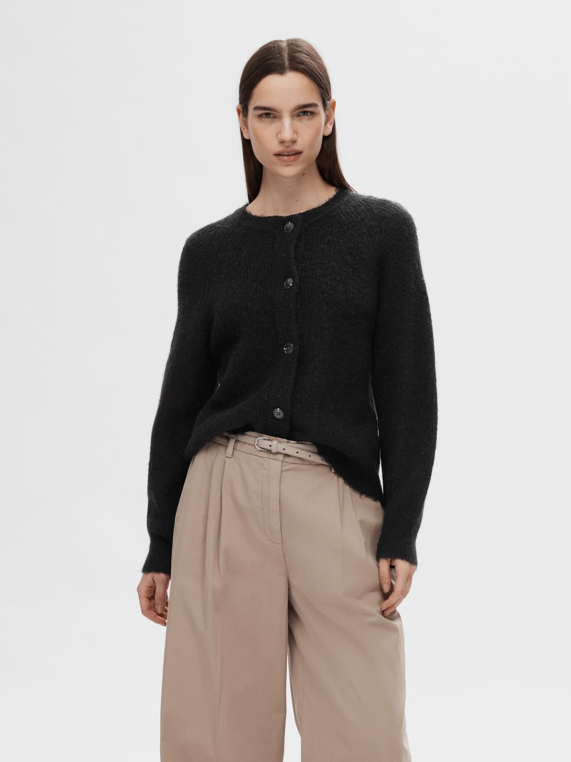 SLFLULU LS KNIT SHORT CARDIGAN NOOS