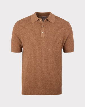 Polo Shirt Knitted Crochet Hemp / Supima Cotton