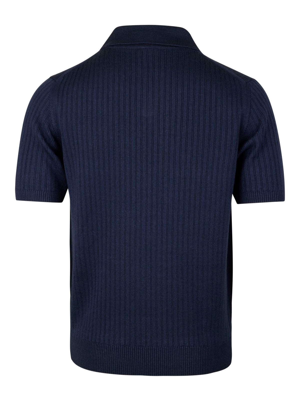 Polo Shirt Knitted Ribbed Linen / Merino Wool