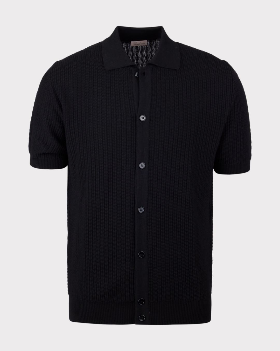 Polo Shirt Knitted Texture Merino Wool