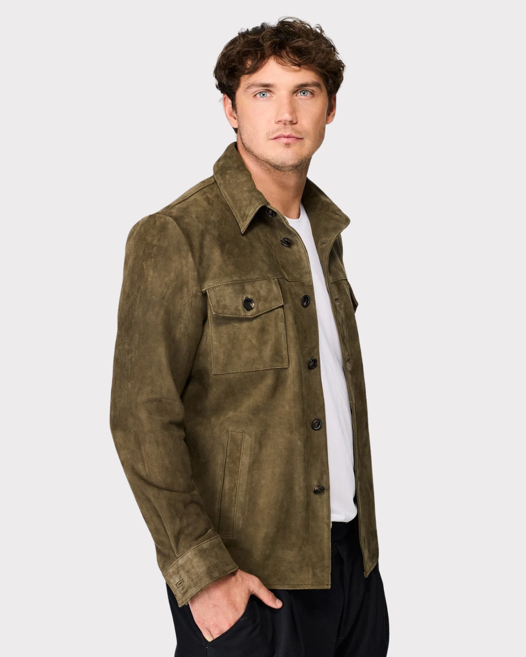 Suede Shirt Jacket