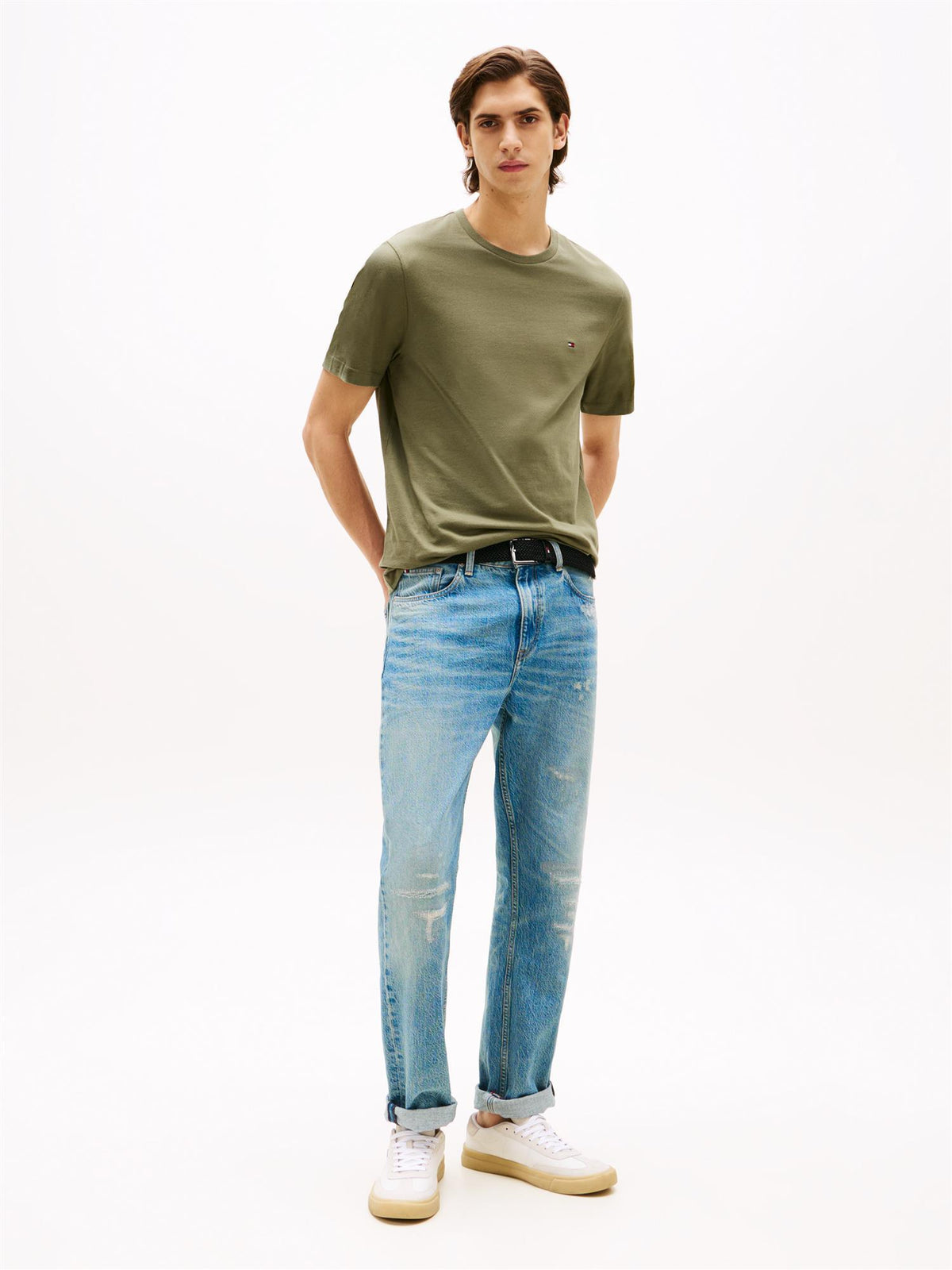 ess seasonal reg fit solid tee-T-shirt-Tommy Hilfiger-Aandahls